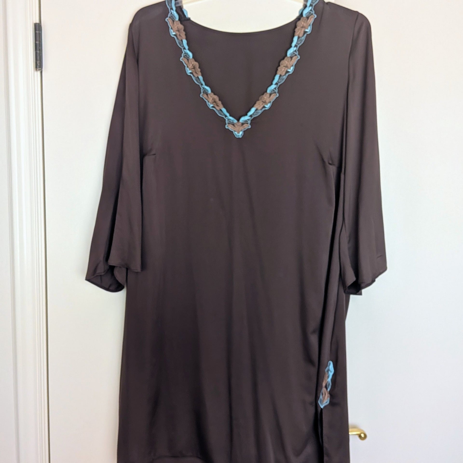 Eprise de Lise Charmel Brown Tunic with Embroidered Neck Detail 2