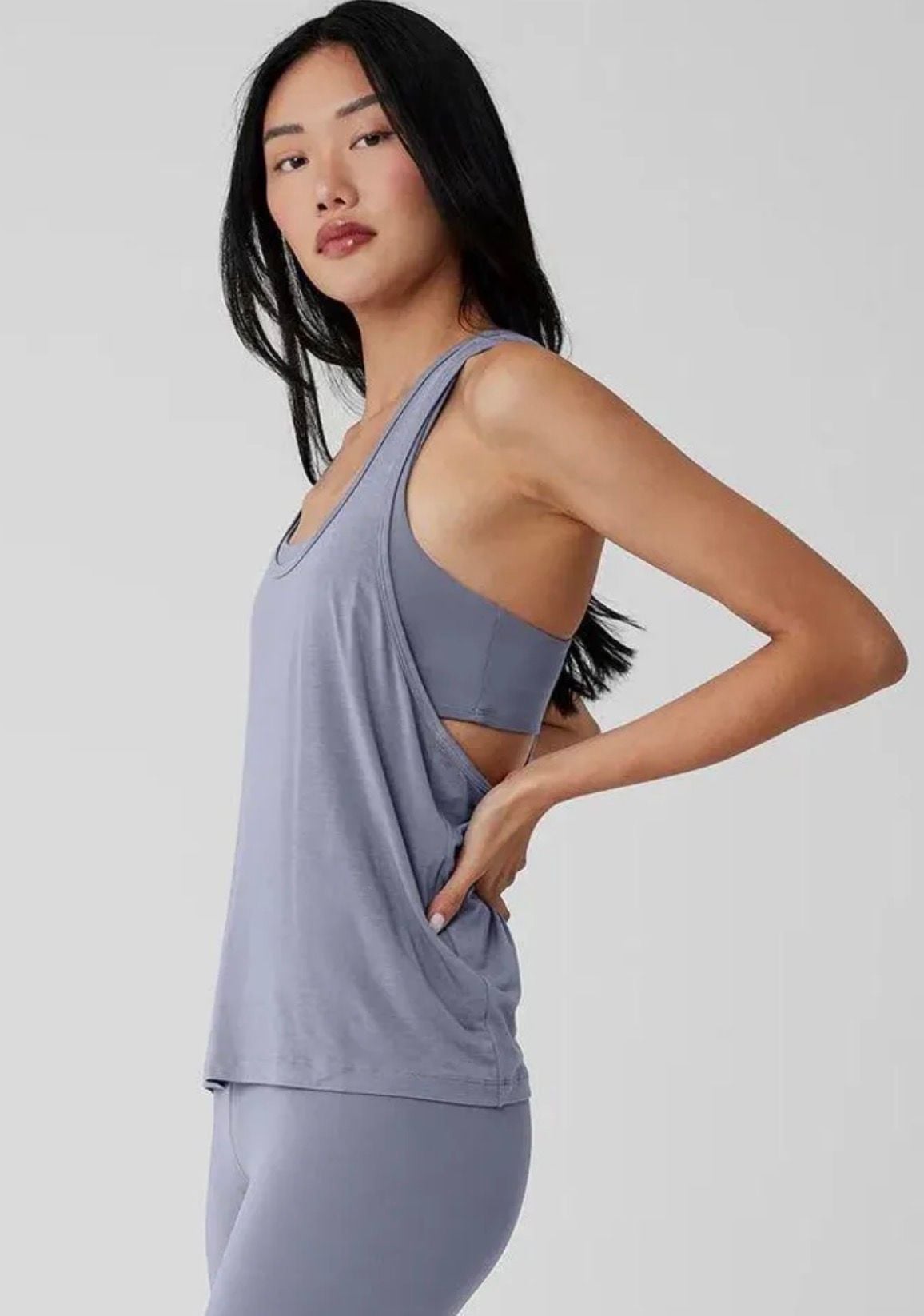 Alo Yoga All Day Tank Top (Size S?) in Fog 2
