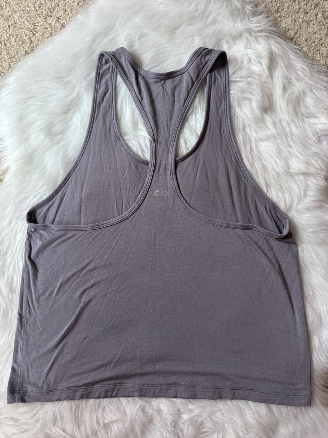 Alo Yoga All Day Tank Top (Size S?) in Fog 5
