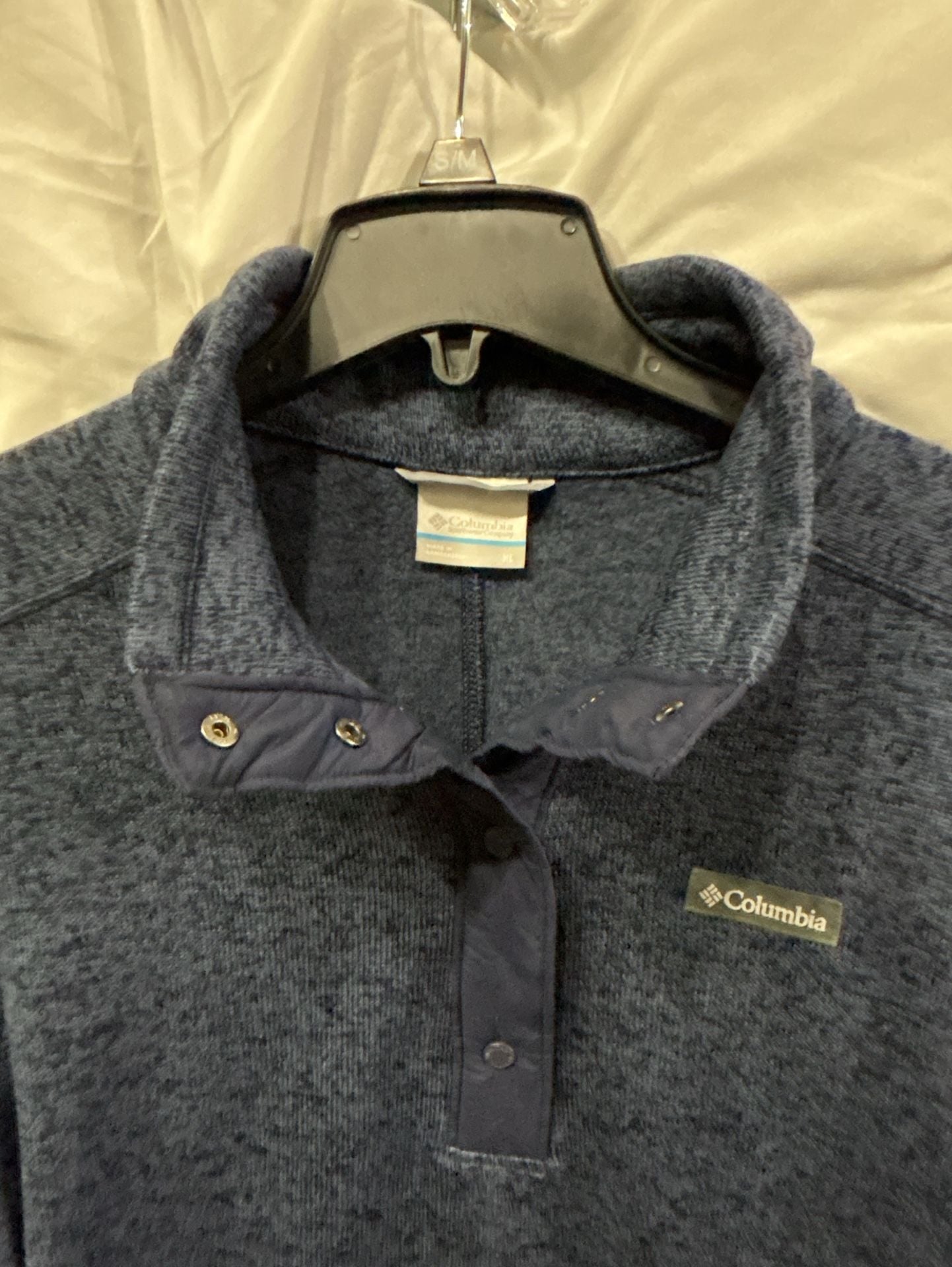 Columbia Women's Sweater Weather Fleece Snap Pullover Tunic Blue XL 4