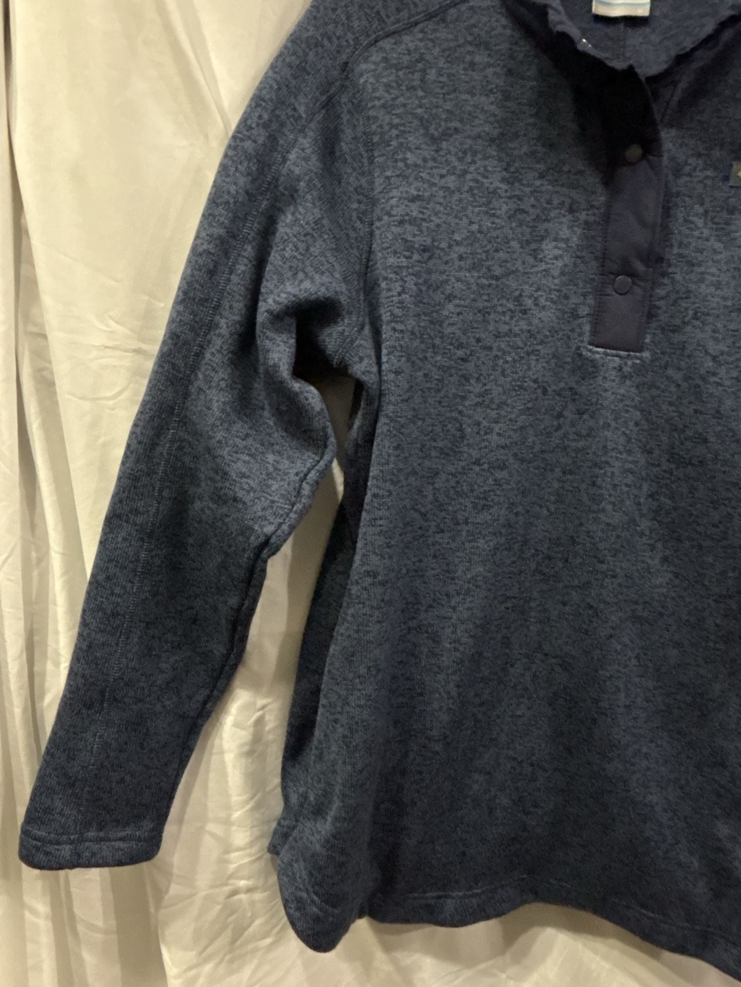 Columbia Women's Sweater Weather Fleece Snap Pullover Tunic Blue XL 5
