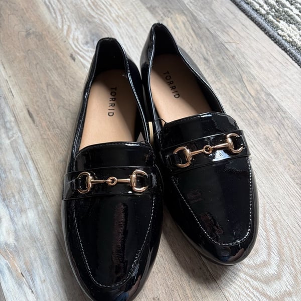 Torrid Black Patent Bit Loafer