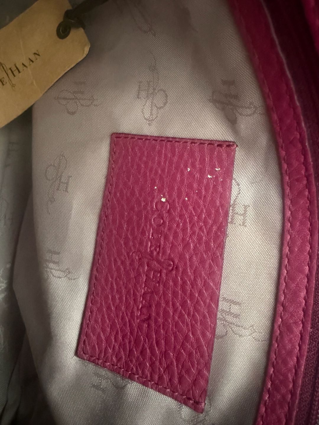 Vintage Cole Haan Village E/W Snap Satchel in Winery Pebbled Leather 7