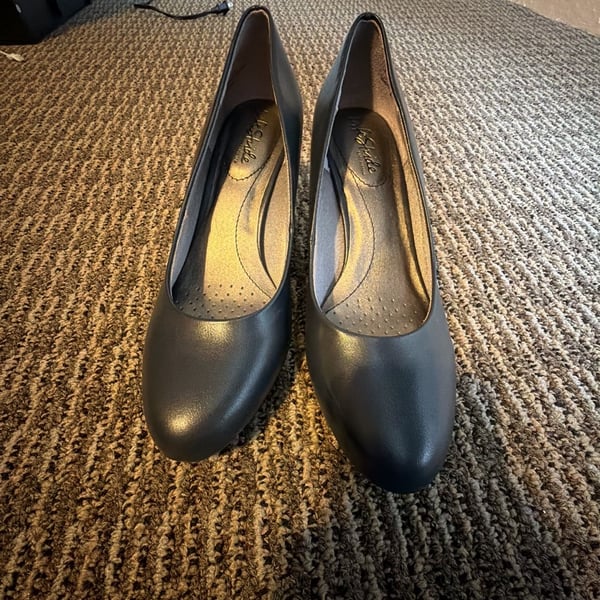 LifeStride Soft System Parigi Navy Blue Low Heel Pumps