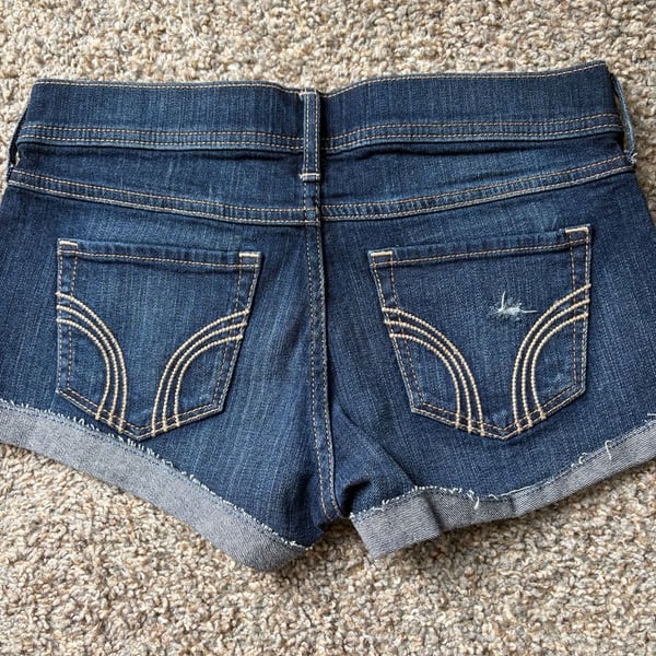 Hollister Cass Low Rise Short-Short Denim Jean Shorts