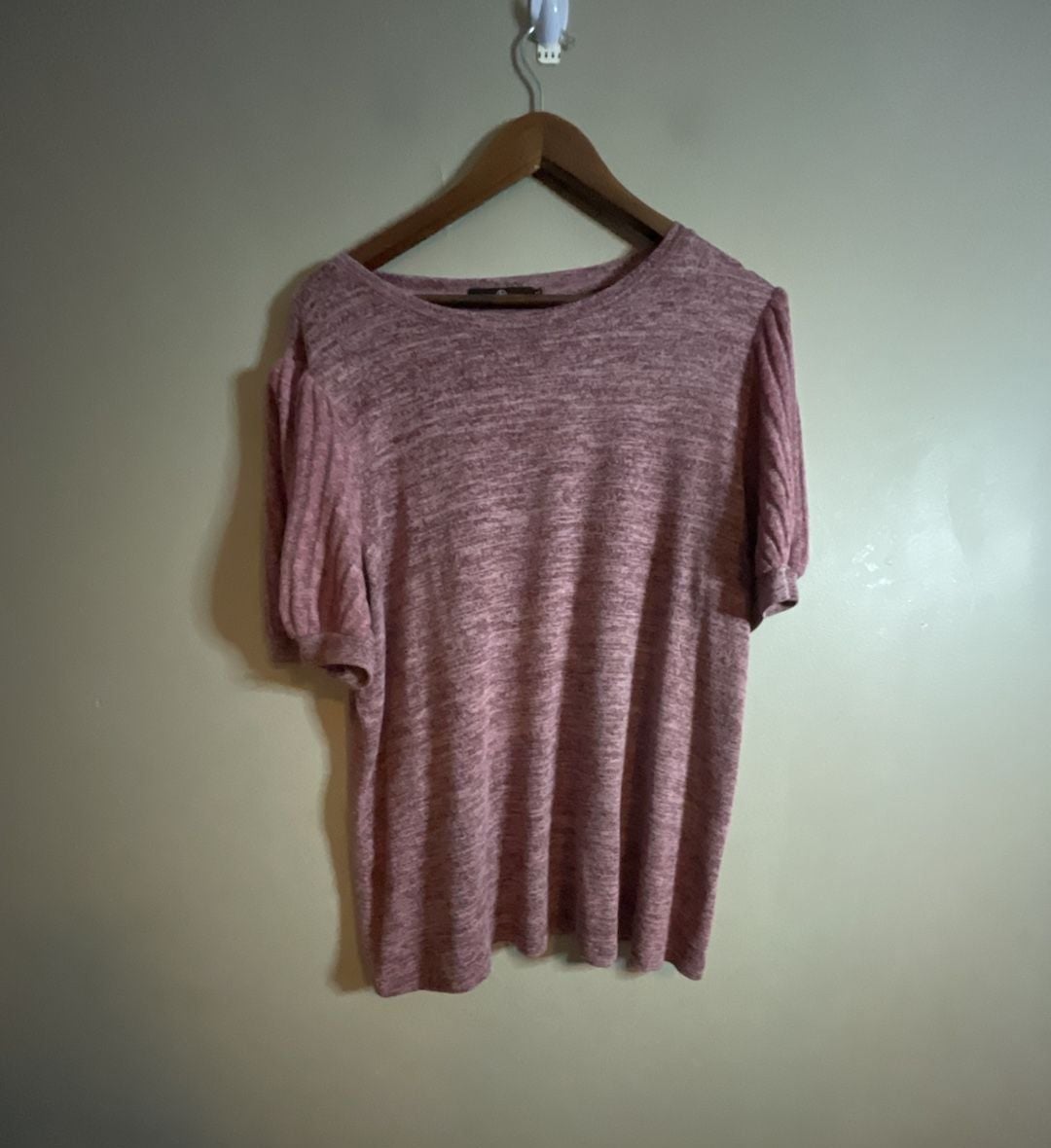 Lillusory Women's Short Sleeve Puff Sleeve Crew Neck Knit Top 2