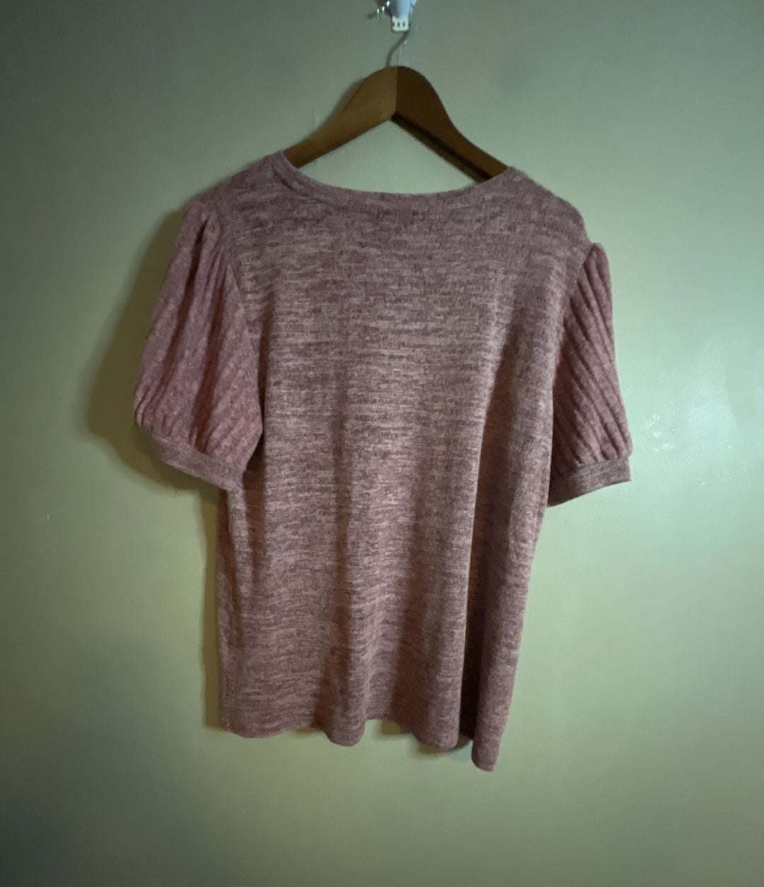 Lillusory Women's Short Sleeve Puff Sleeve Crew Neck Knit Top 3