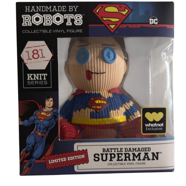 Handmade by Robots DC Knit Series Battle Damaged Superman Vinyl Figure #181
