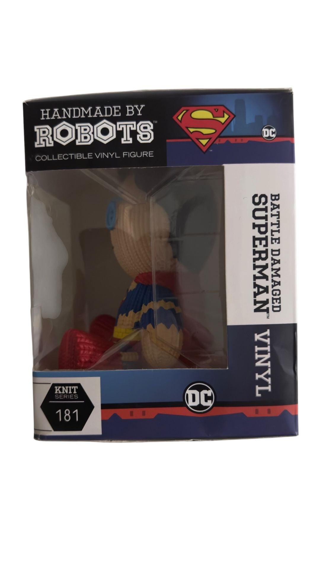 Handmade by Robots DC Knit Series Battle Damaged Superman Vinyl Figure #181 4