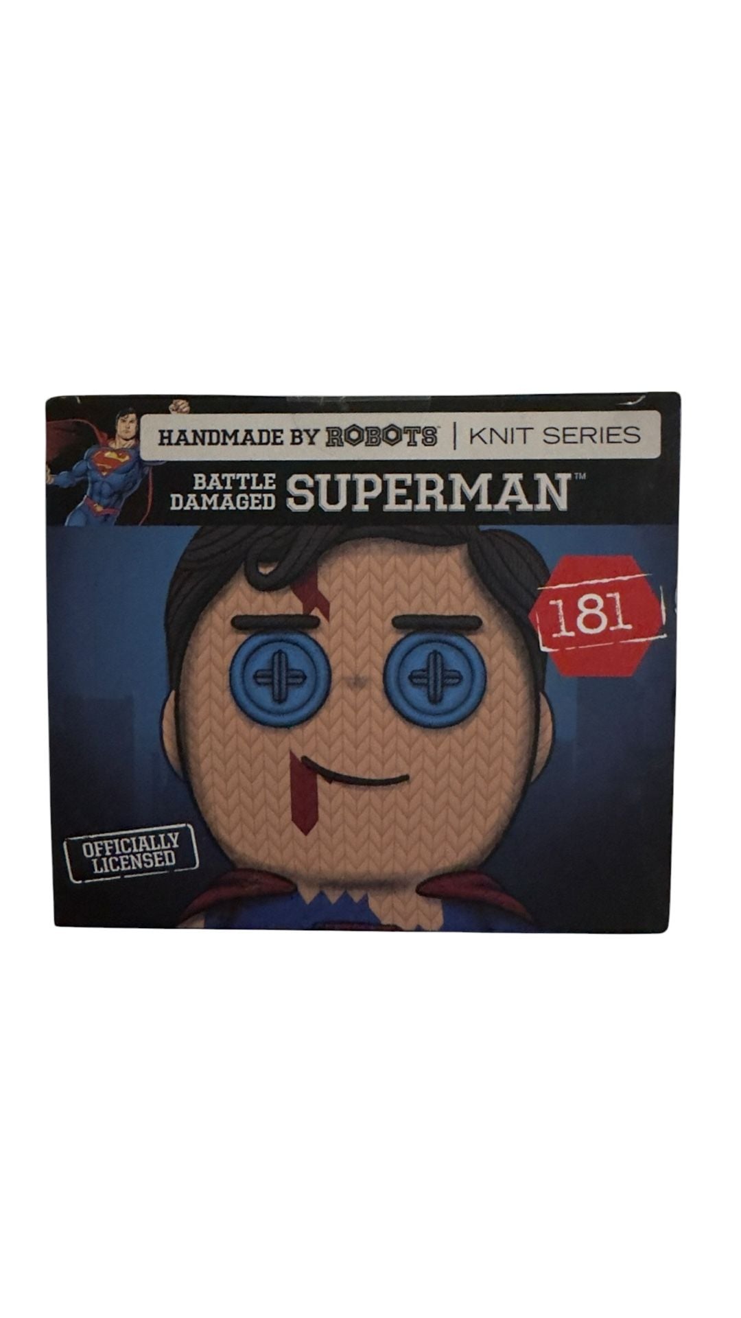 Handmade by Robots DC Knit Series Battle Damaged Superman Vinyl Figure #181 5