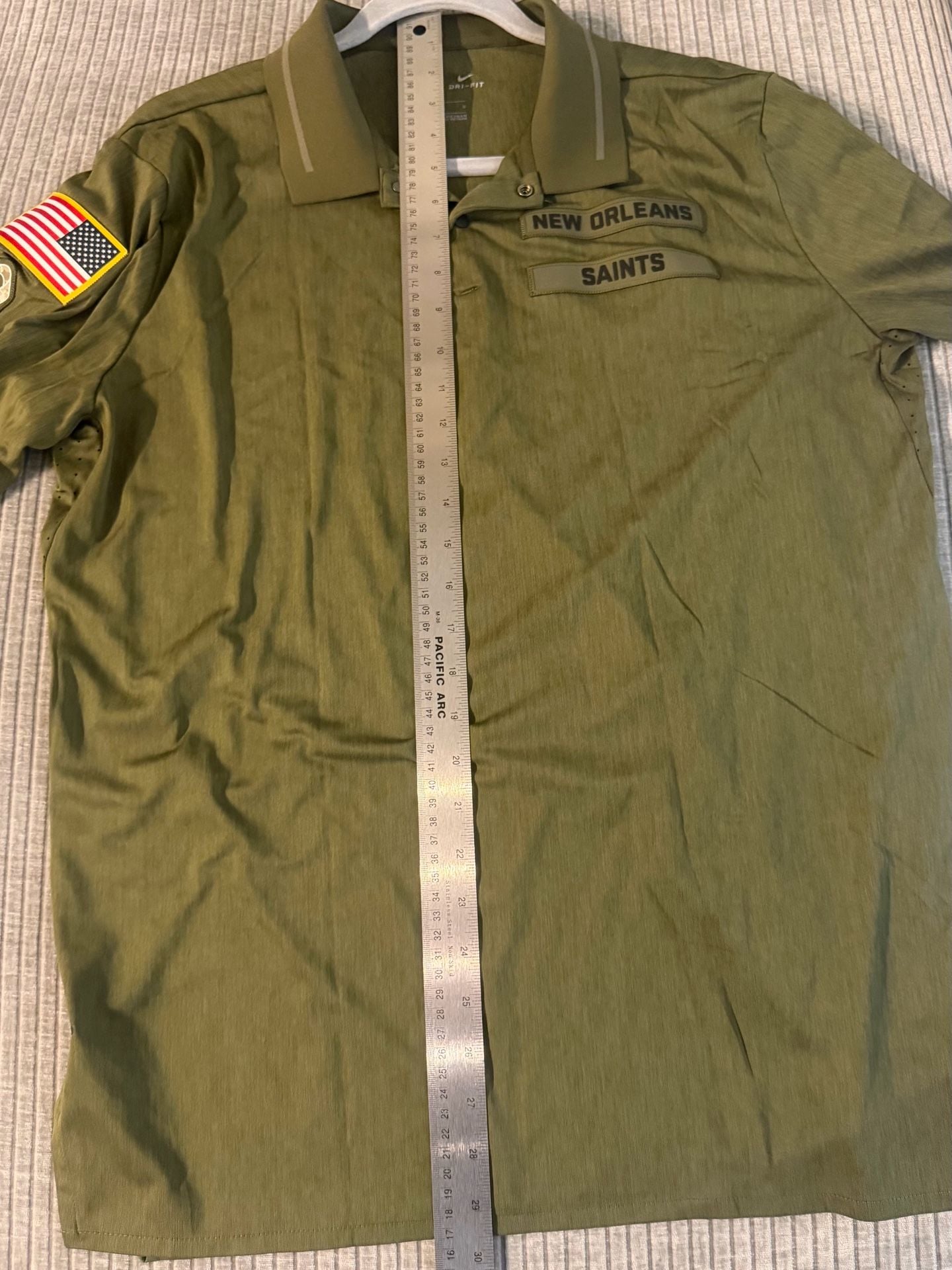 Nike New Orleans Saints Salute to Service DriFit Military Olive Green Polo Shirt 8