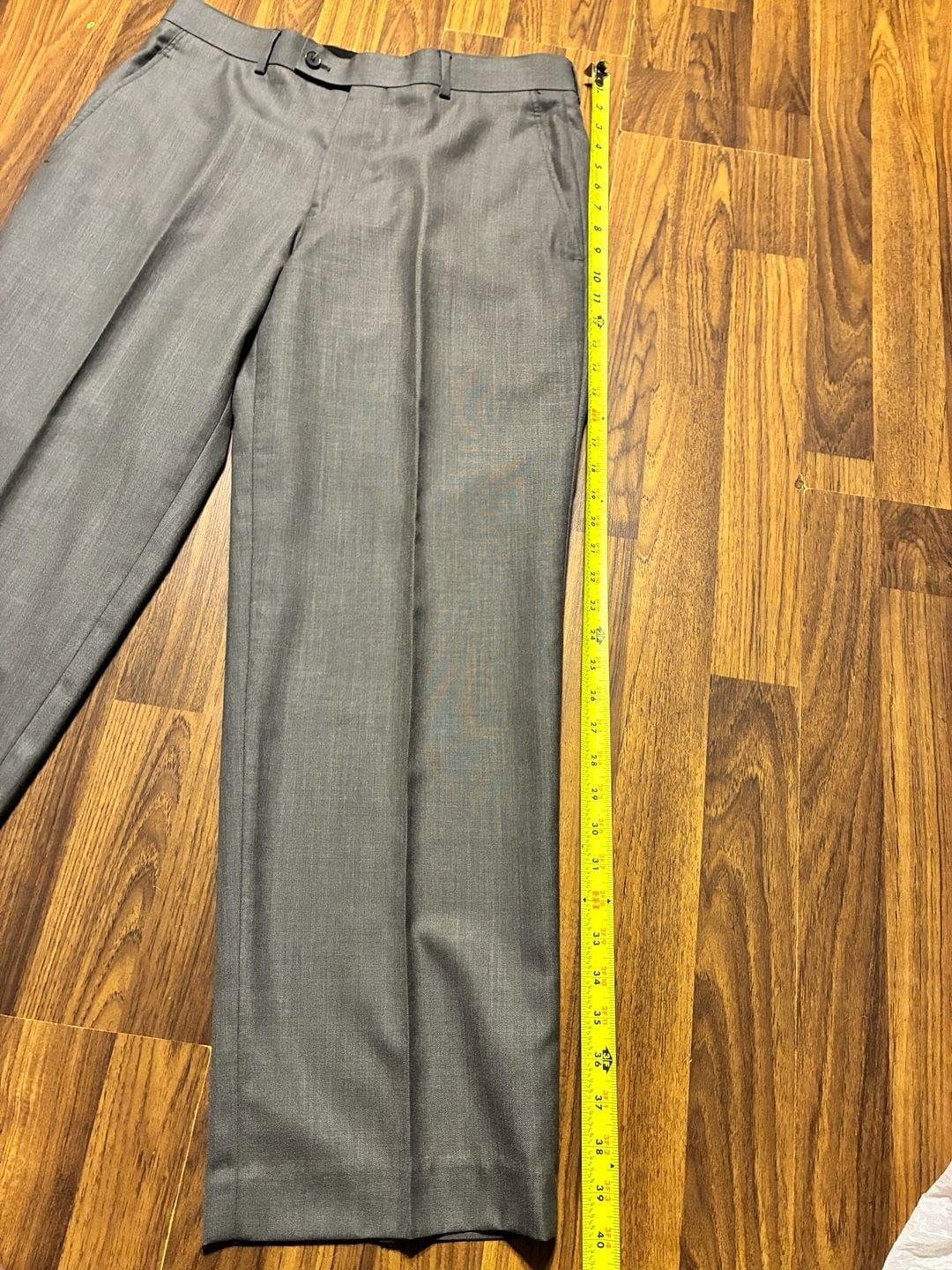 Mens Gray Two-Piece Wool Blend Suit 9