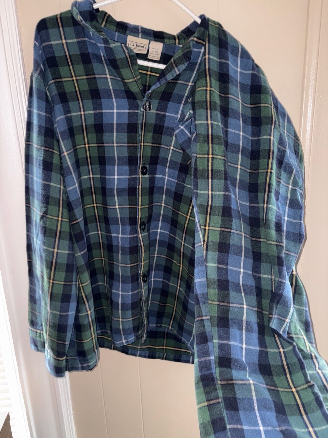 L.L. Bean Cotton Tartan Plaid Flannel Pajama Set 1