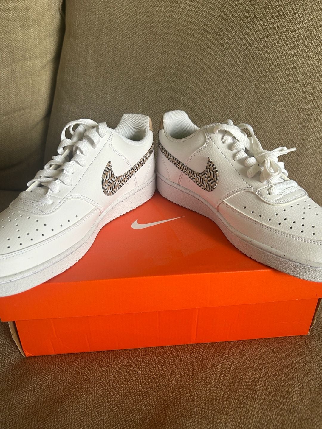 Nike Court Vision Low White/Grey Pattern Sneakers 3