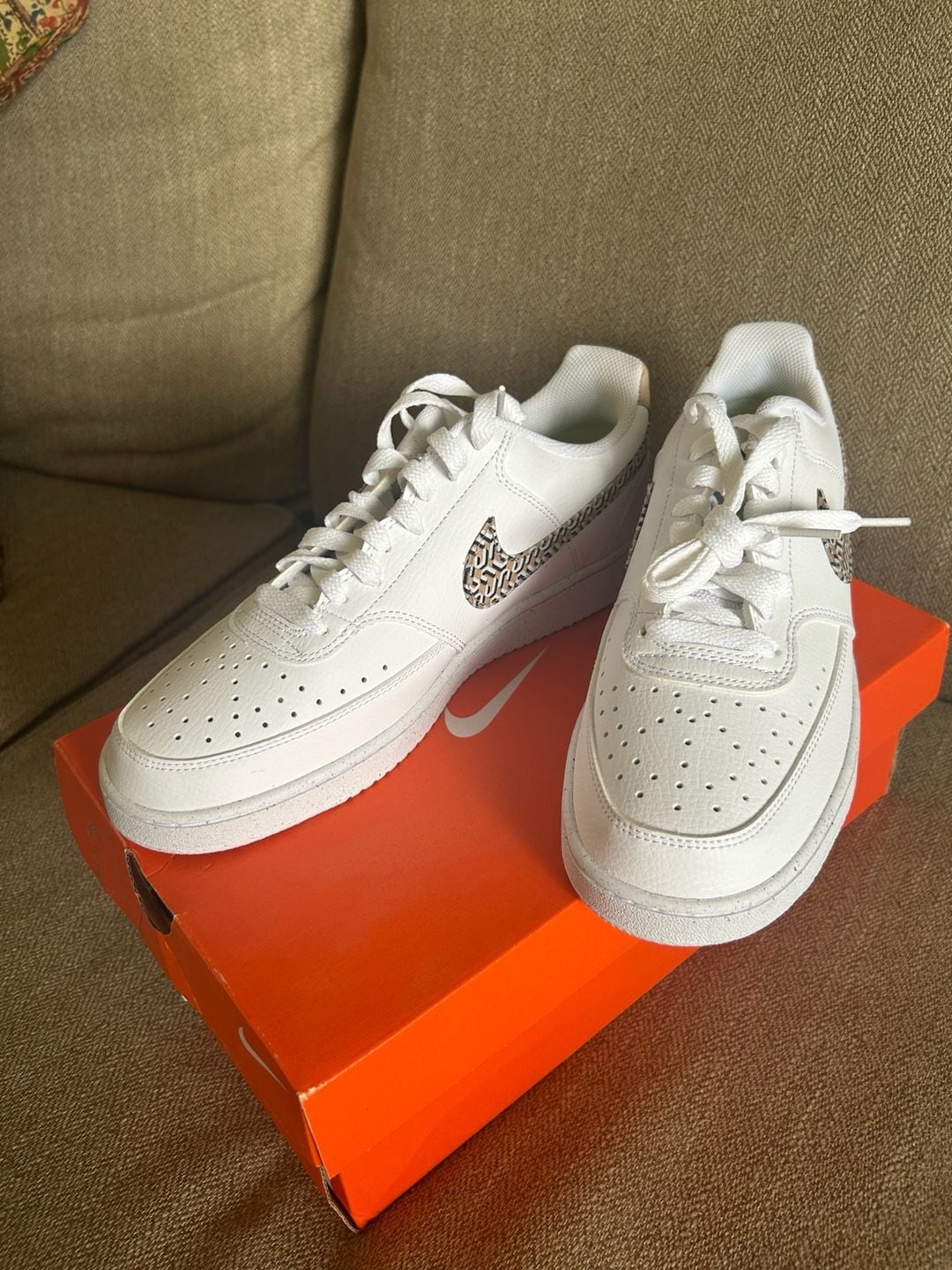 Nike Court Vision Low White/Grey Pattern Sneakers 4