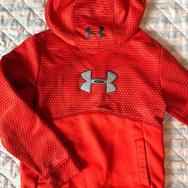 Under Armour Boys Storm 1 Fleece Hoodie Sweatshirt with Geometric Pattern
