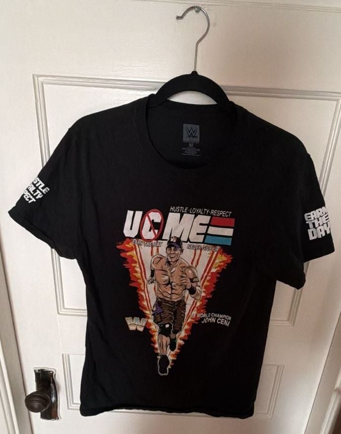 WWE John Cena G.I. Joe Inspired 'U C ME' Graphic T-Shirt Black Men's Size Medium 1