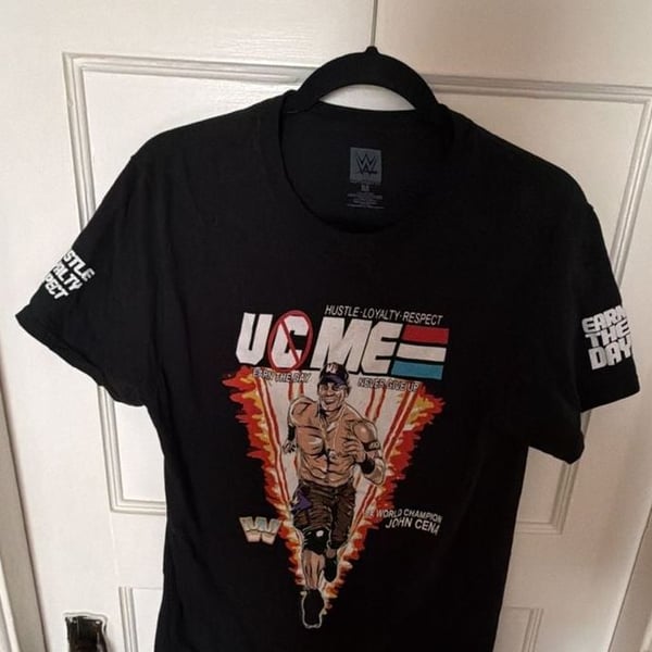 WWE John Cena G.I. Joe Inspired 'U C ME' Graphic T-Shirt Black Men's Size Medium