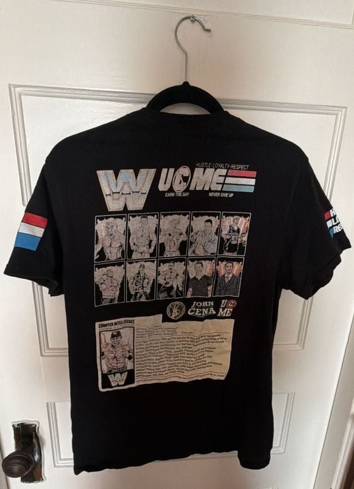 WWE John Cena G.I. Joe Inspired 'U C ME' Graphic T-Shirt Black Men's Size Medium 3