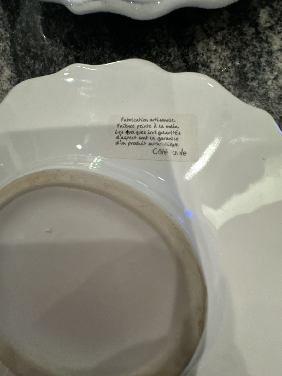 Côté Table White Embossed Floral Scalloped Saucer Plates, Set of 4 7