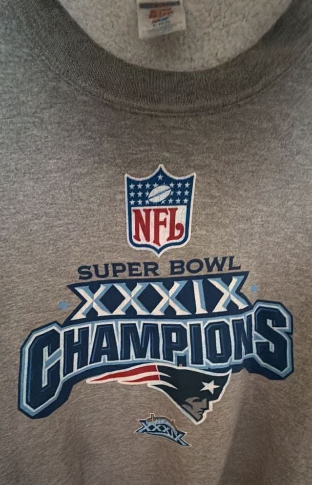 Vintage Jerzees New England Patriots Super Bowl XXXIX Champions Crewneck Sweatshirt 5