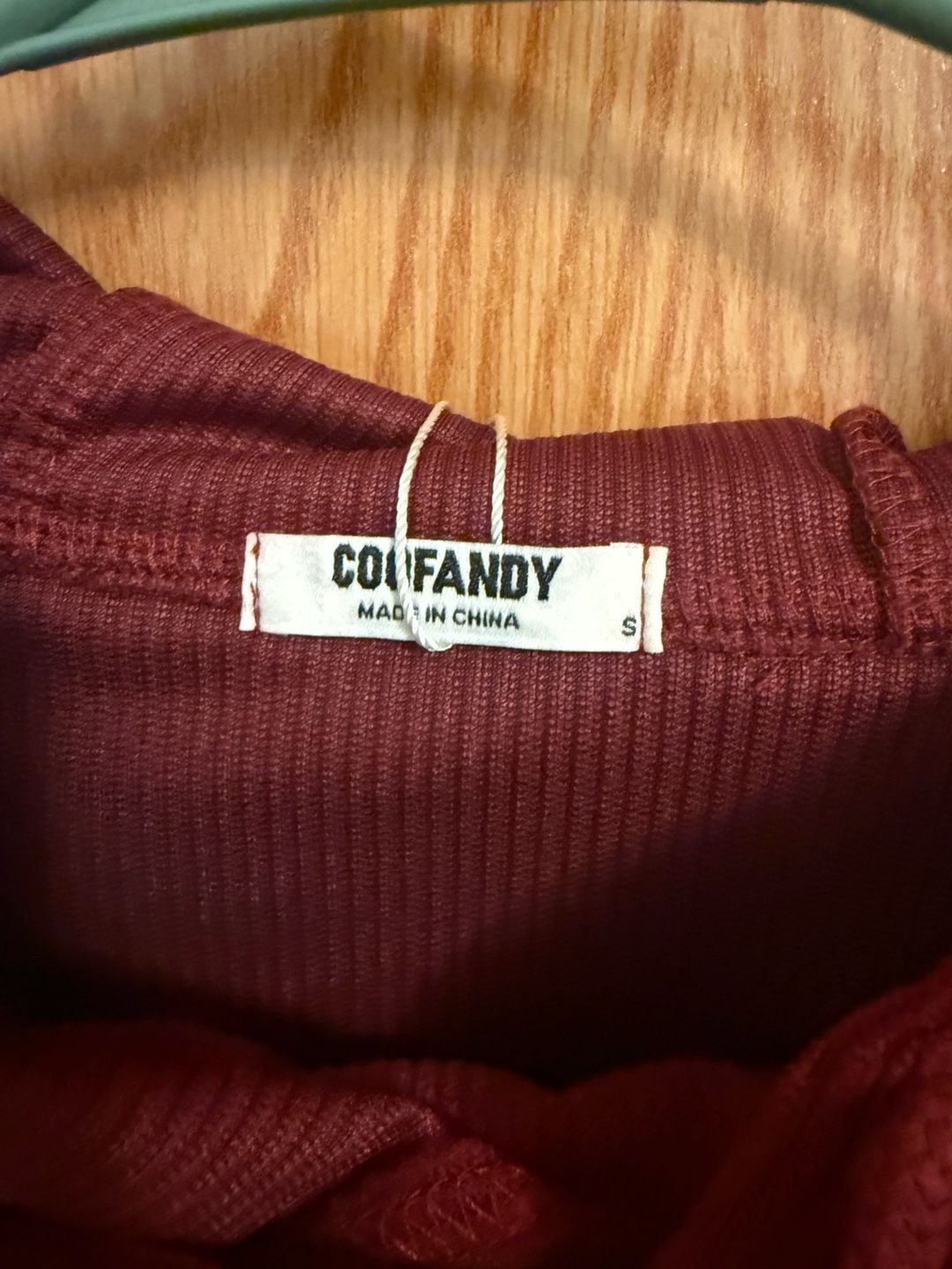 Coofandy Men's Burgundy Corduroy LS Pullover Hoodie with matching pants size S 2