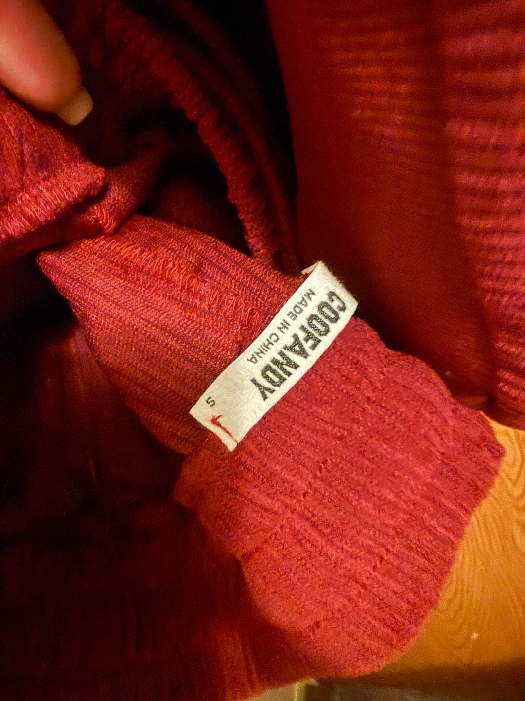 Coofandy Men's Burgundy Corduroy LS Pullover Hoodie with matching pants size S 4