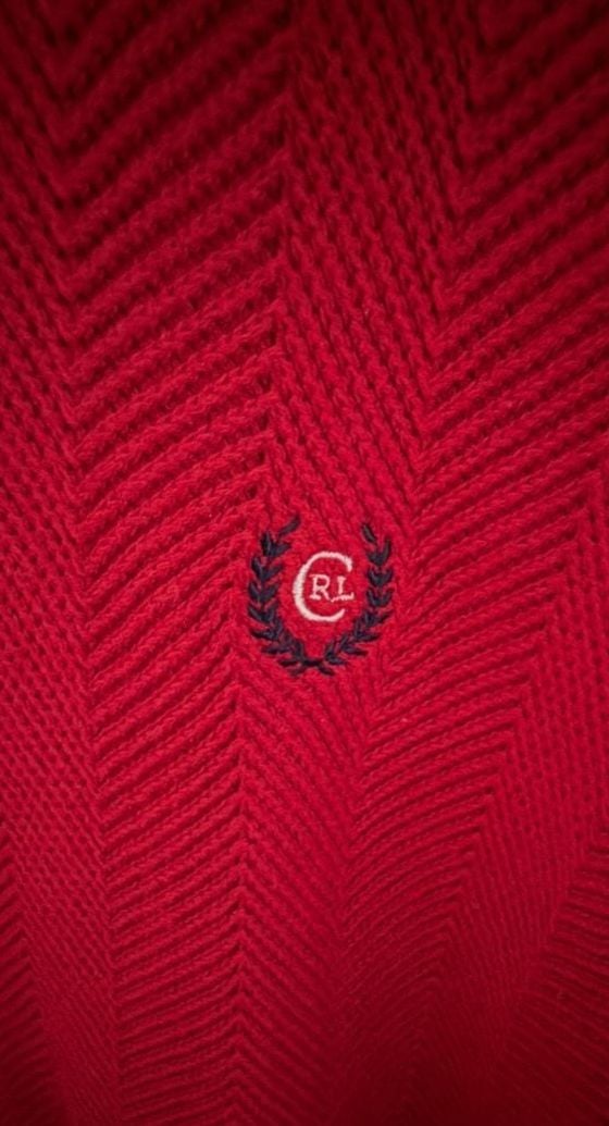 Chaps Ralph Lauren Vintage Hand Framed Herringbone Knit Crewneck Sweater 4