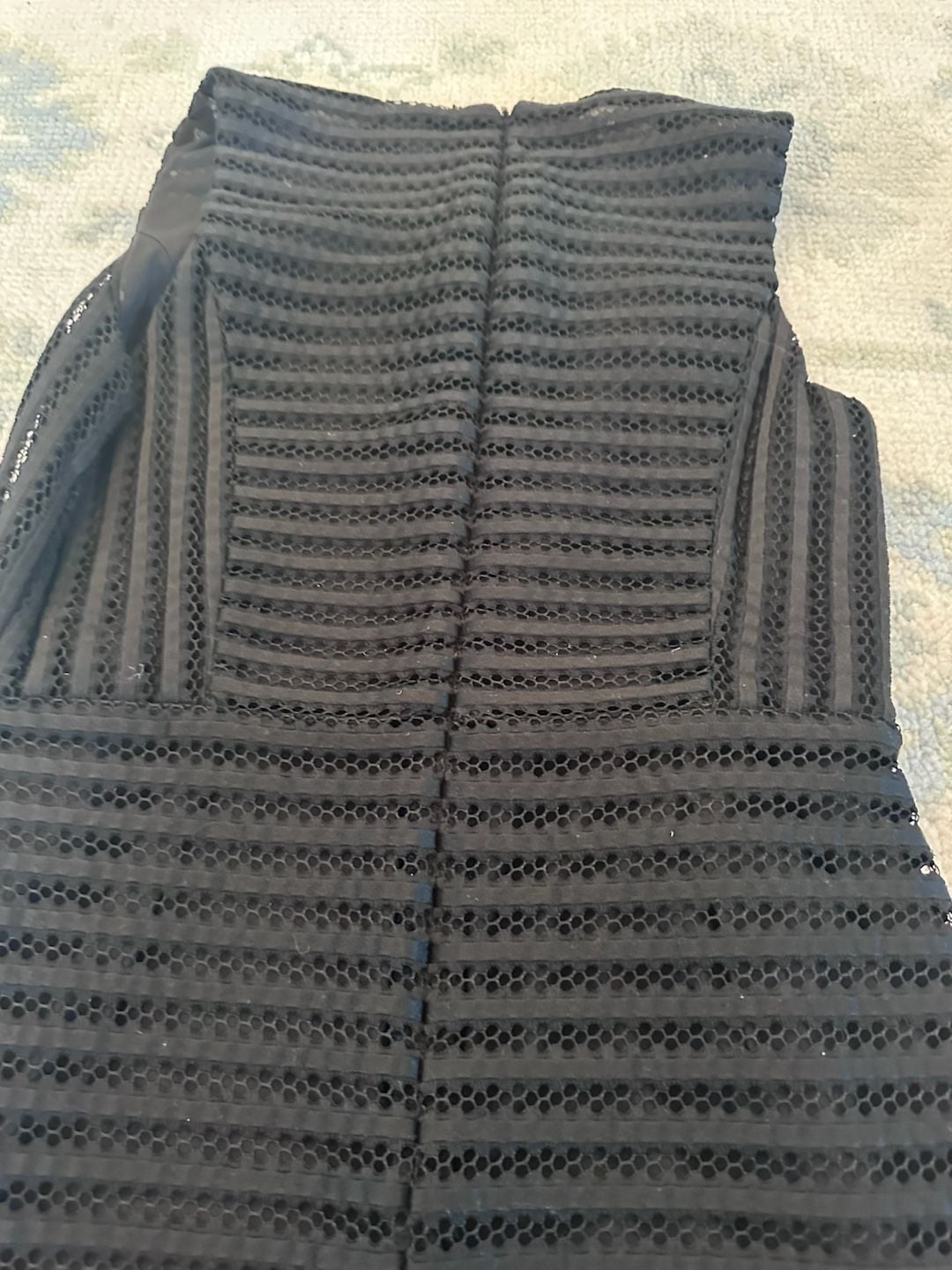 Sz 6 The Limited Women's Black Sleeveless Textured Striped Sheath Dress 8