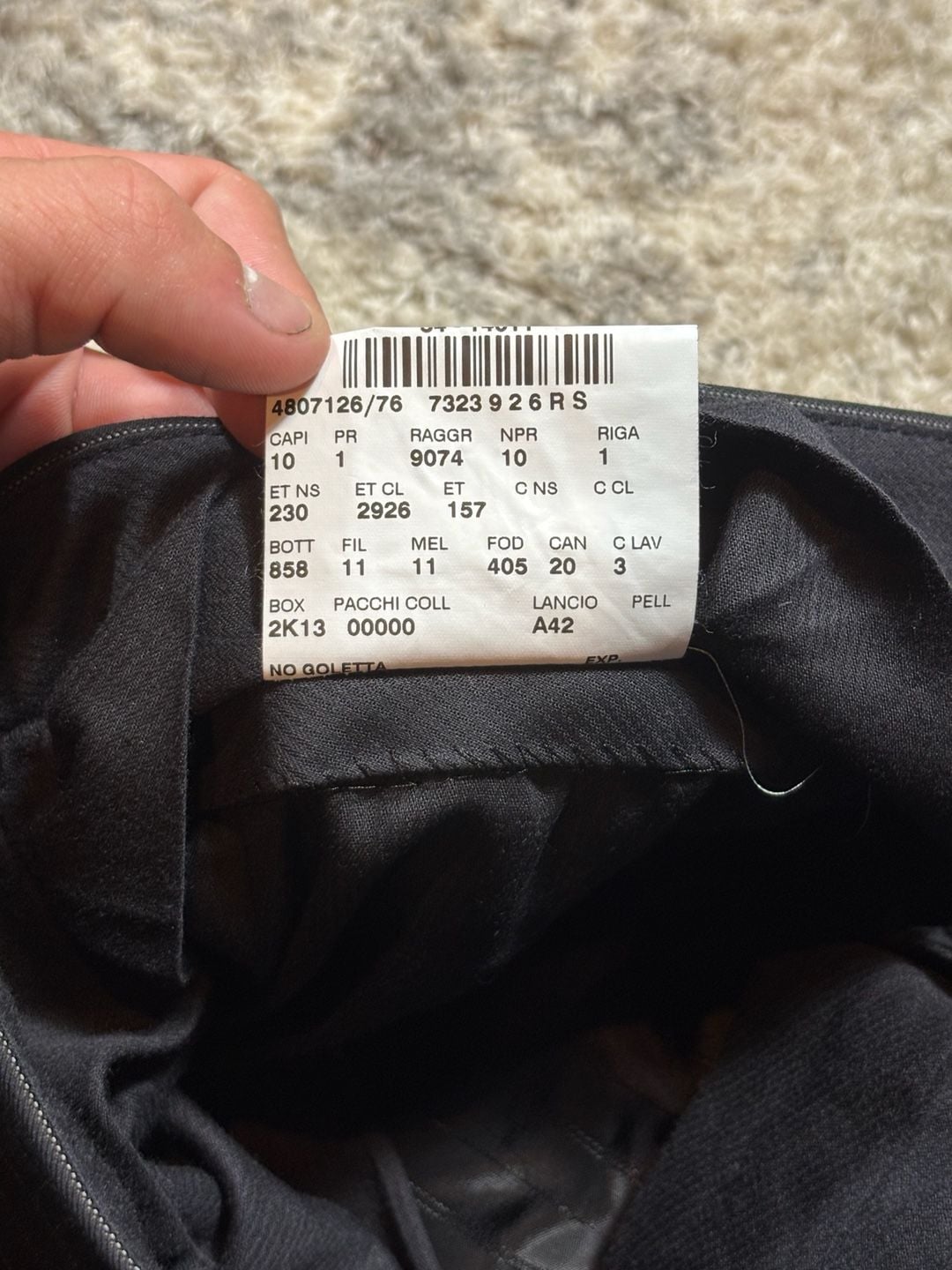 Corneliani Pinstripe Virgin Wool Suit and pants Made in Italy size 56R 3
