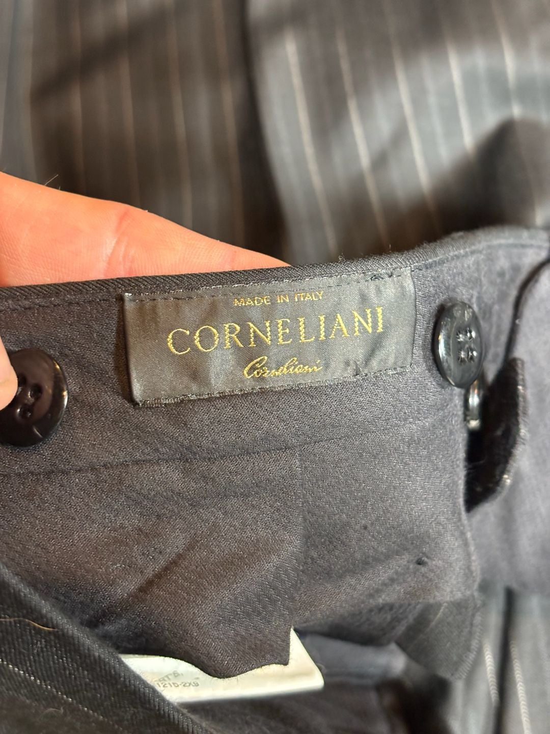 Corneliani Pinstripe Virgin Wool Suit and pants Made in Italy size 56R 4