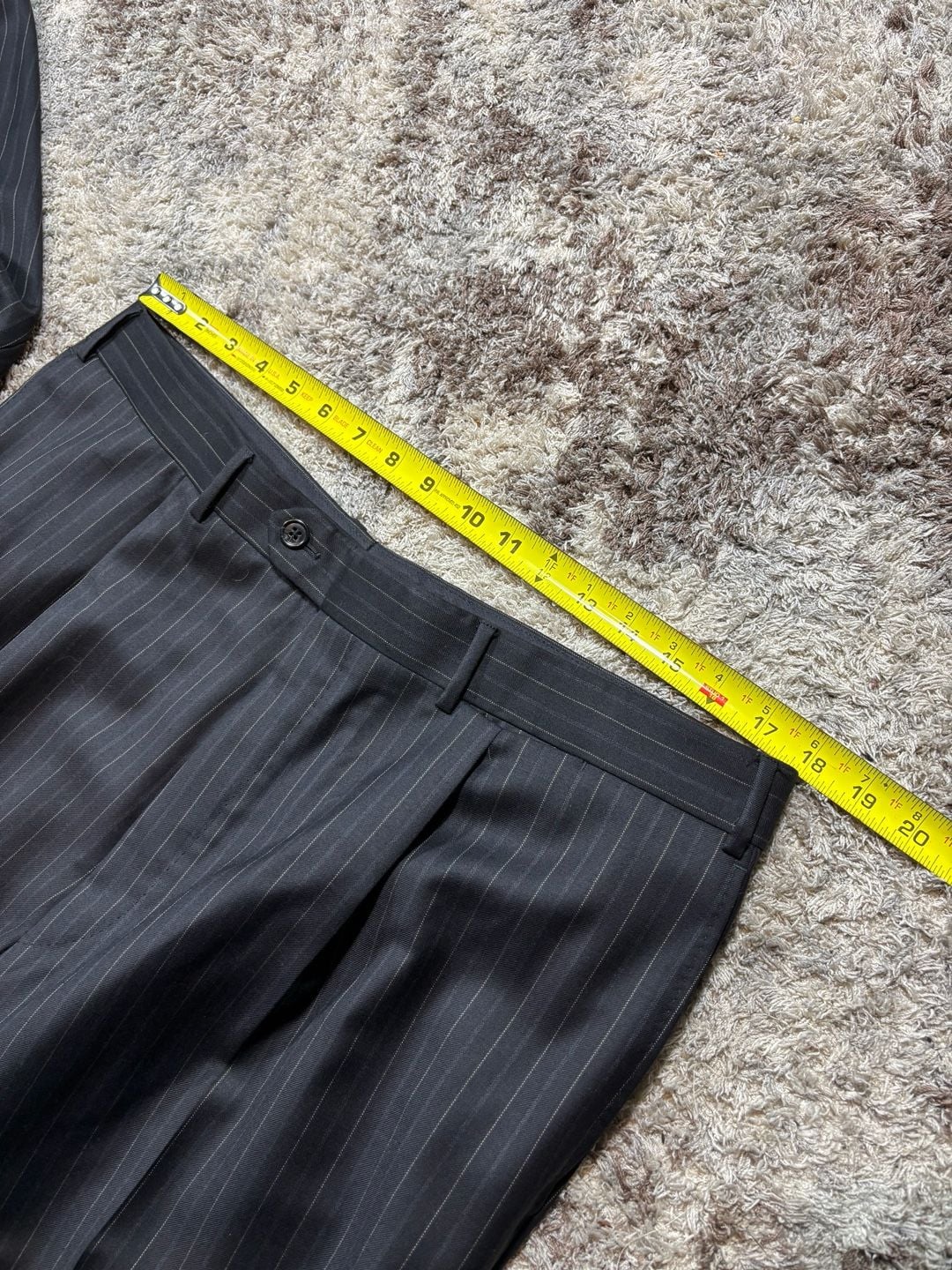 Corneliani Pinstripe Virgin Wool Suit and pants Made in Italy size 56R 6