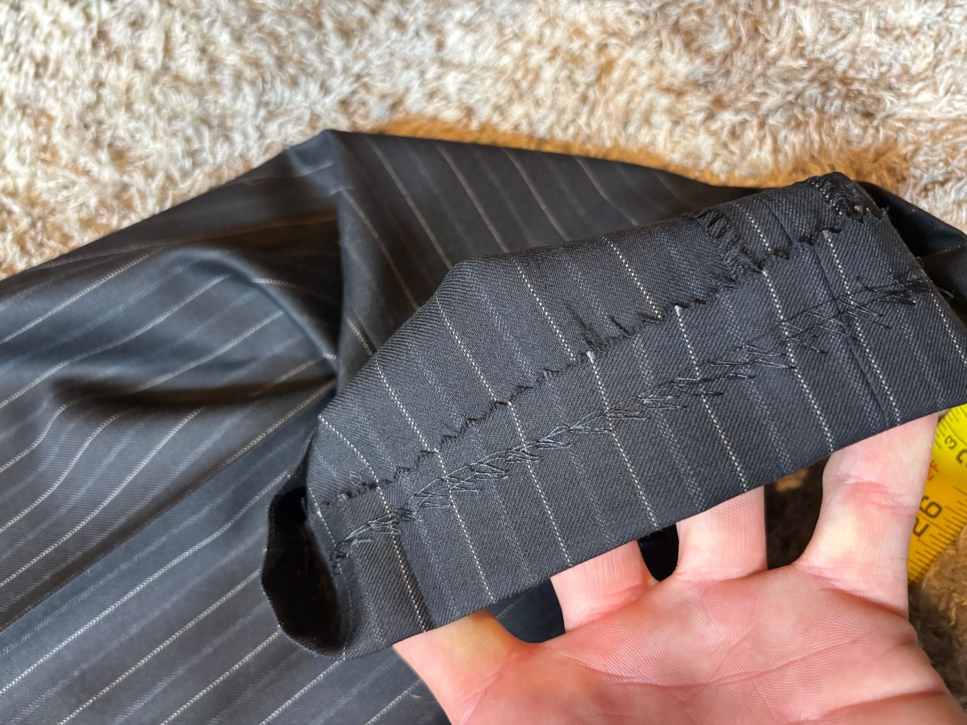 Corneliani Pinstripe Virgin Wool Suit and pants Made in Italy size 56R 8