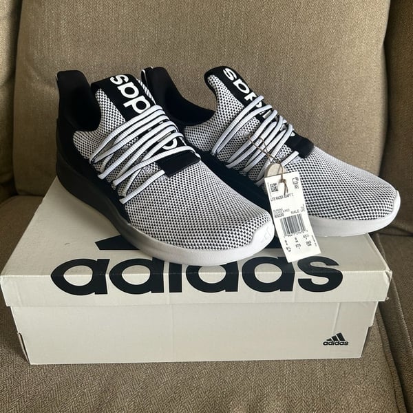 Adidas Lite Racer Adapt 7.0 Men's Slip-On Sneakers (White/Black, IE6330)