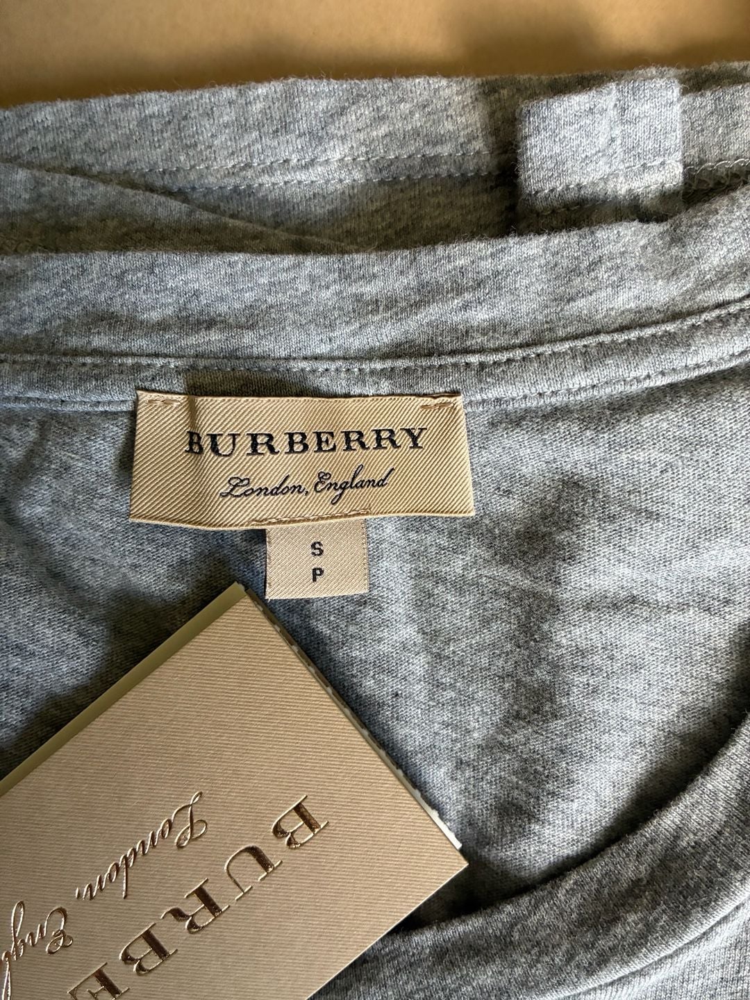 Burberry London England Gray Logo Print T-Shirt 6