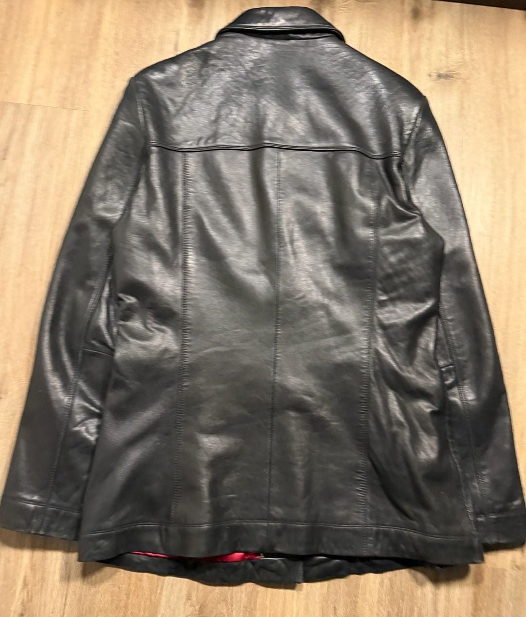 Couture J. Park black leather jacket w/ red lining 4