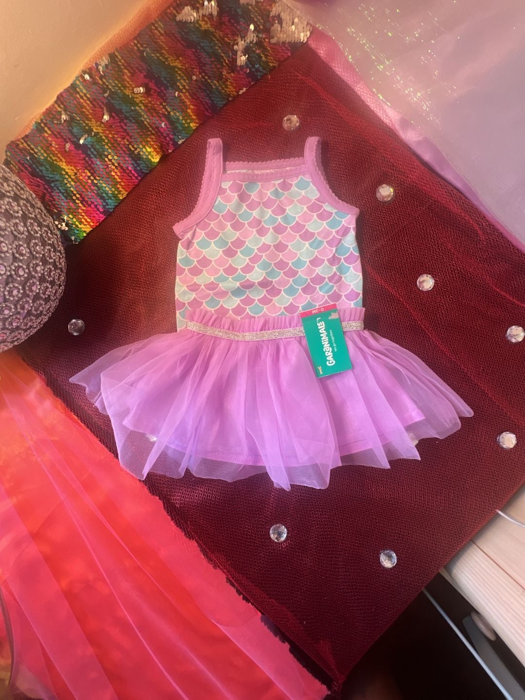 Garanimals Baby Mermaid Bodysuit and Tulle Skirt Set 1