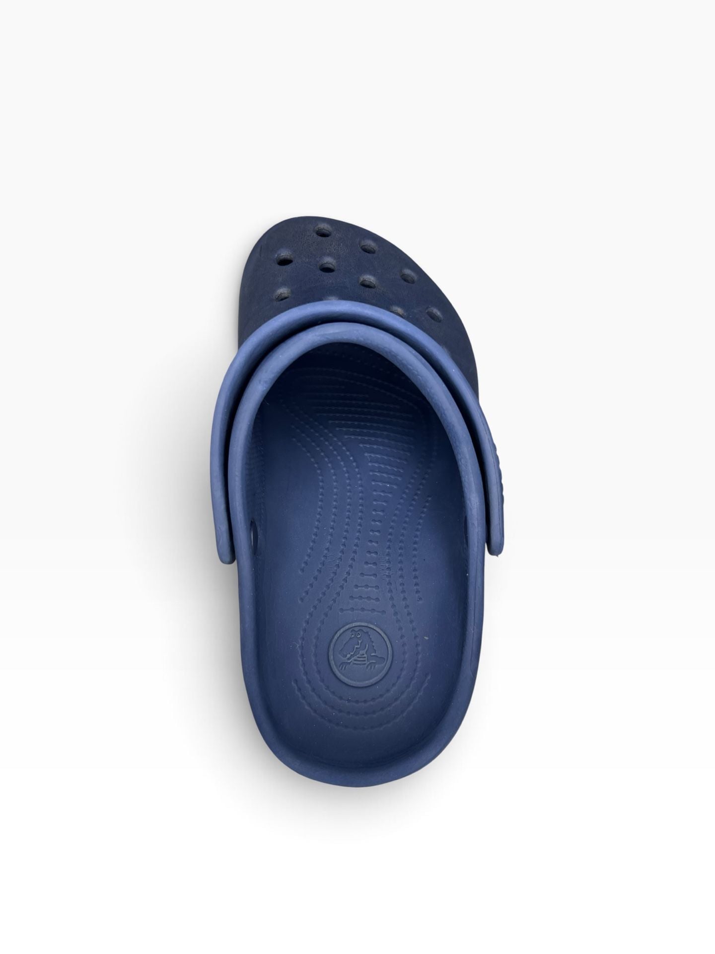 Crocs Kids Crocband Clog Navy Blue with Red and White Stripe Size J3 9