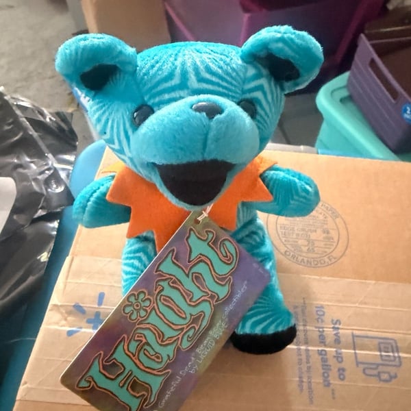 Liquid Blue Grateful Dead Bean Bear Haight Plush
