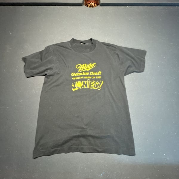Vintage 90s Miller Genuine Draft 'Official Beer of the Zonies!' Screen Stars T-Shirt