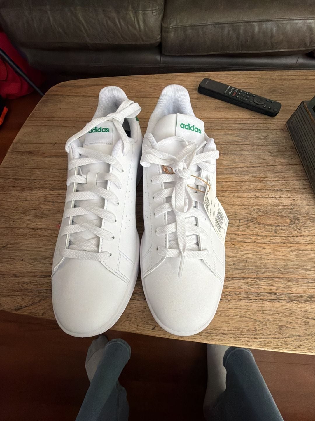 Adidas Advantage Men's Athletic Sneakers in White/Green (GZ5300) 3