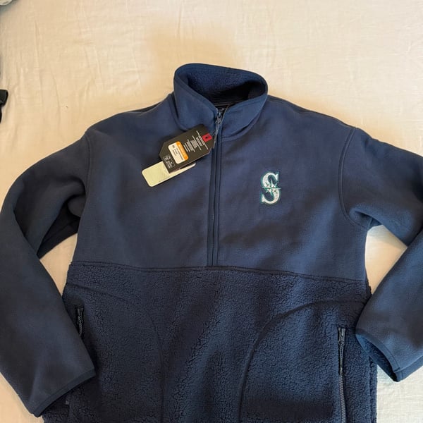 Antigua Women's Seattle Mariners Figure Half-Zip Fleece Pullover
