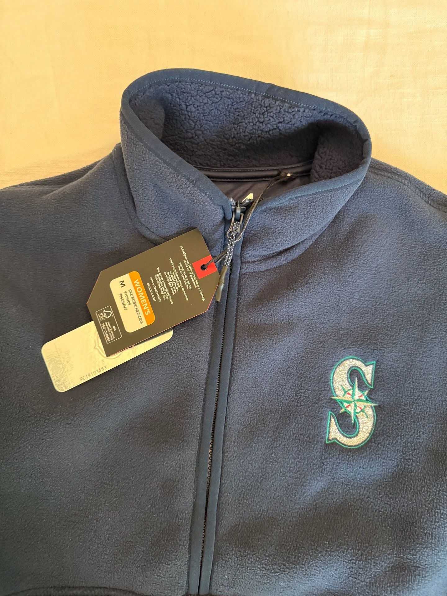 Antigua Women's Seattle Mariners Figure Half-Zip Fleece Pullover 3