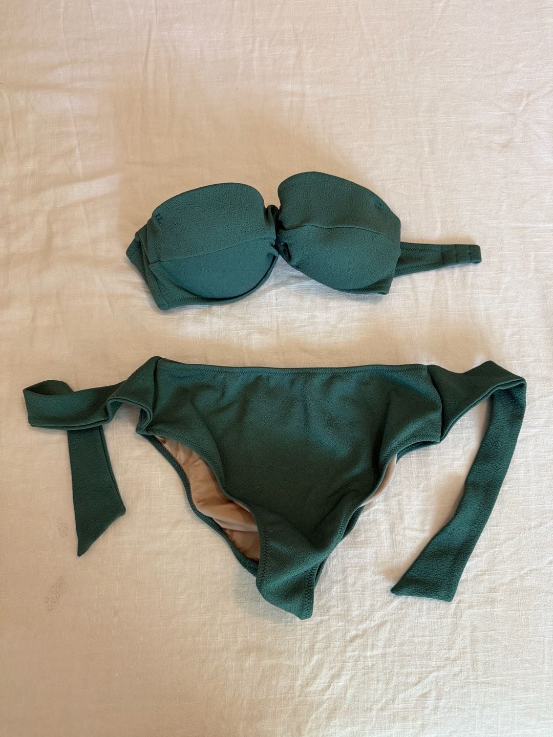 Shade & Shore Textured Green Bikini Set 1