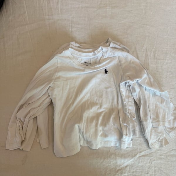 Polo Ralph Lauren White Long Sleeve T-Shirt Set of 3