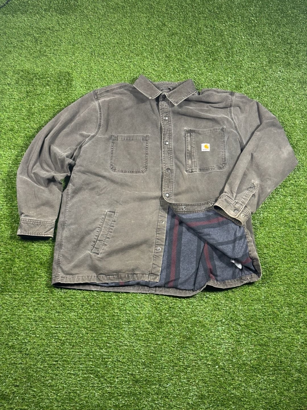 Carhartt Flannel Lined Canvas Shirt Jacket 2