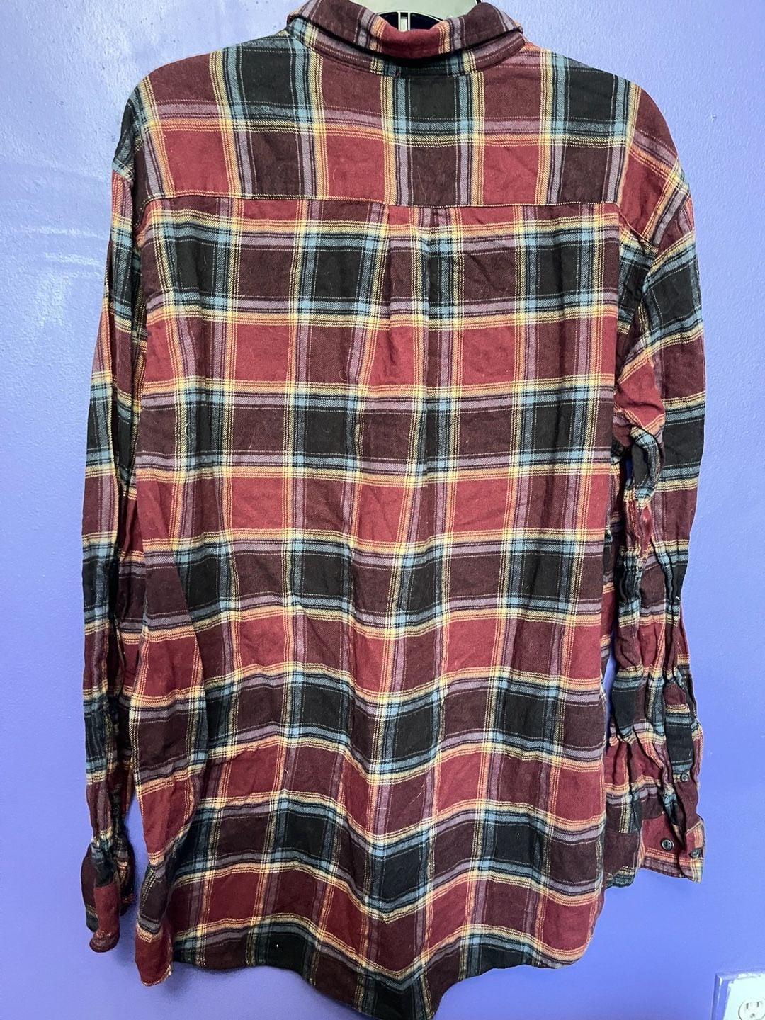 Croft & Barrow Men's Long Sleeve Flannel Plaid Button Down Shirt Size XL 4