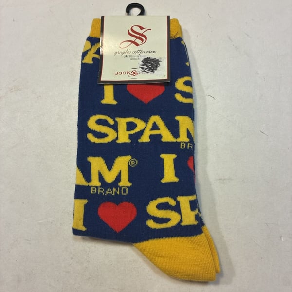 Socksmith I Love Spam Graphic Cotton Crew Socks