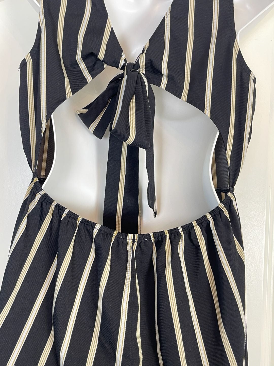 Vine and Love Striped Sleeveless V-Neck Button-Front Wide Leg Jumpsuit 4
