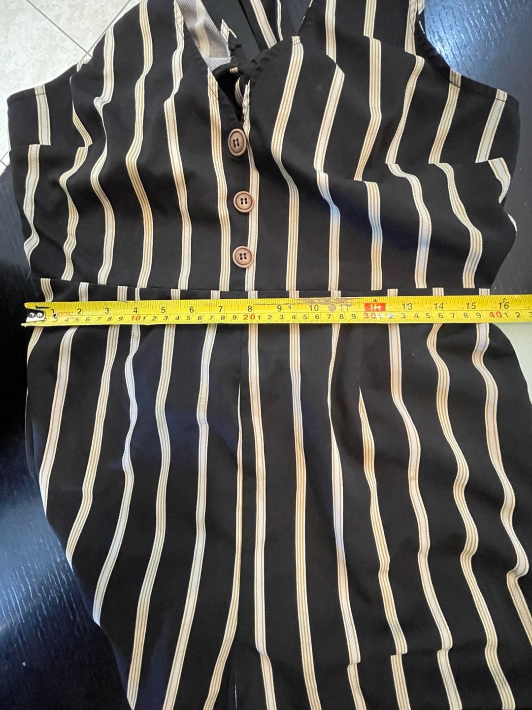 Vine and Love Striped Sleeveless V-Neck Button-Front Wide Leg Jumpsuit 12